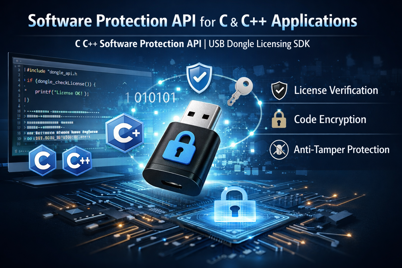 Advanced Software Protection API for C & C++ Applications - C C++ Software Protection API | USB Dongle Licensing SDK